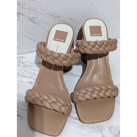 Dolce Vita Women's Tan Chunk Heeled Sandals Size 10 - Picture 7 of 7